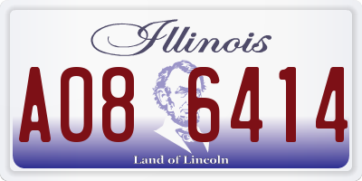IL license plate A086414