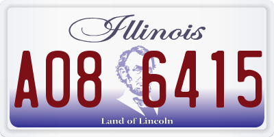 IL license plate A086415