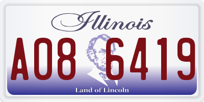 IL license plate A086419