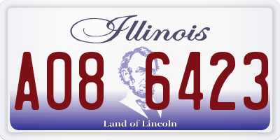 IL license plate A086423