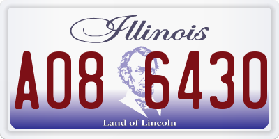 IL license plate A086430
