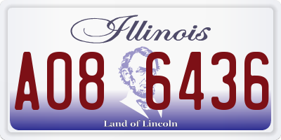 IL license plate A086436