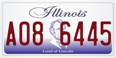 IL license plate A086445