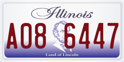 IL license plate A086447