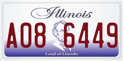 IL license plate A086449