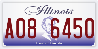 IL license plate A086450