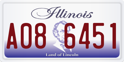 IL license plate A086451