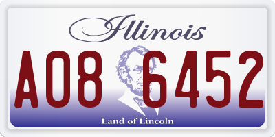 IL license plate A086452