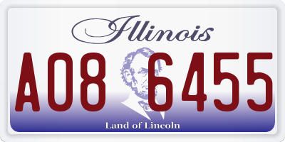 IL license plate A086455