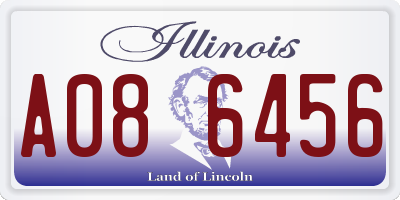IL license plate A086456