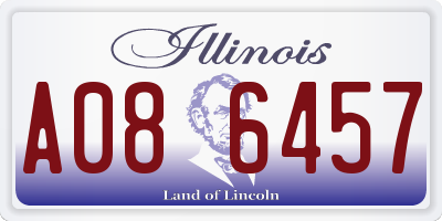 IL license plate A086457
