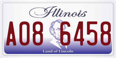 IL license plate A086458