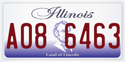 IL license plate A086463