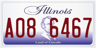 IL license plate A086467