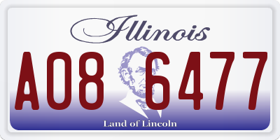 IL license plate A086477