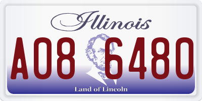 IL license plate A086480