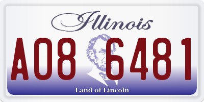 IL license plate A086481