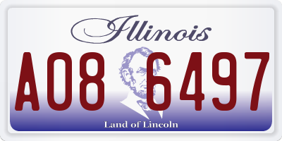 IL license plate A086497