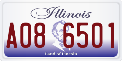 IL license plate A086501