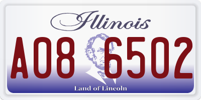 IL license plate A086502