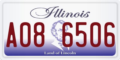 IL license plate A086506