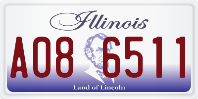 IL license plate A086511