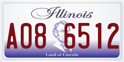 IL license plate A086512