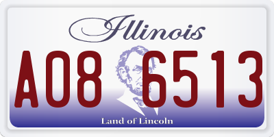 IL license plate A086513