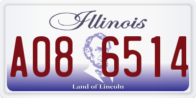 IL license plate A086514