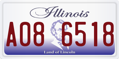 IL license plate A086518