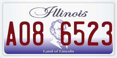 IL license plate A086523