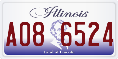 IL license plate A086524