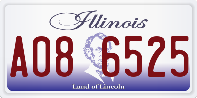 IL license plate A086525