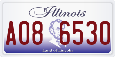 IL license plate A086530
