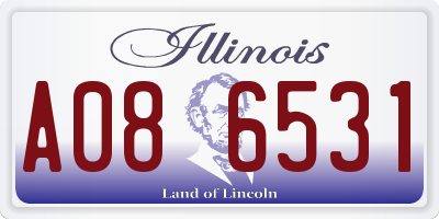 IL license plate A086531