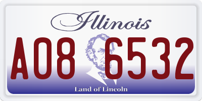 IL license plate A086532