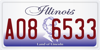 IL license plate A086533