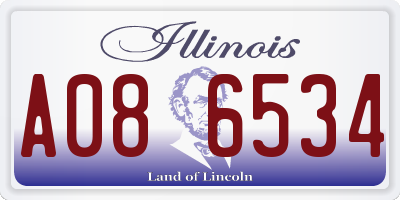 IL license plate A086534