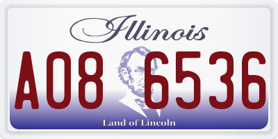 IL license plate A086536