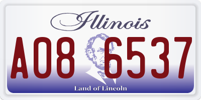 IL license plate A086537