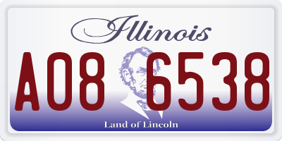 IL license plate A086538