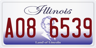 IL license plate A086539