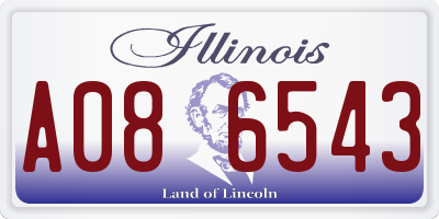 IL license plate A086543
