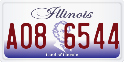 IL license plate A086544