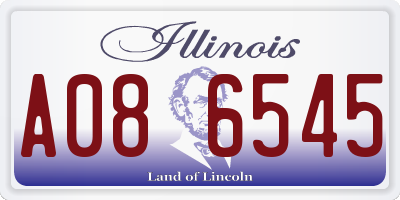 IL license plate A086545
