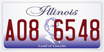 IL license plate A086548