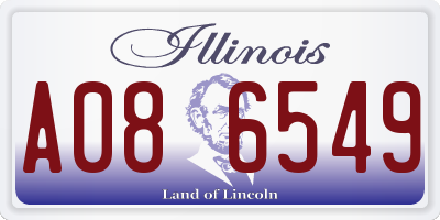 IL license plate A086549