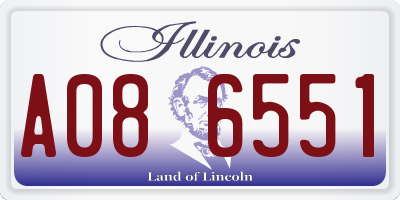 IL license plate A086551