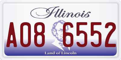 IL license plate A086552