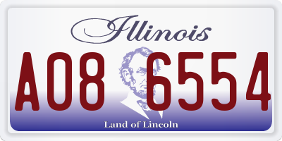 IL license plate A086554
